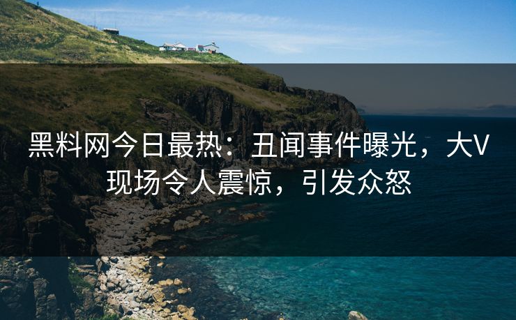 黑料网今日最热：丑闻事件曝光，大V现场令人震惊，引发众怒